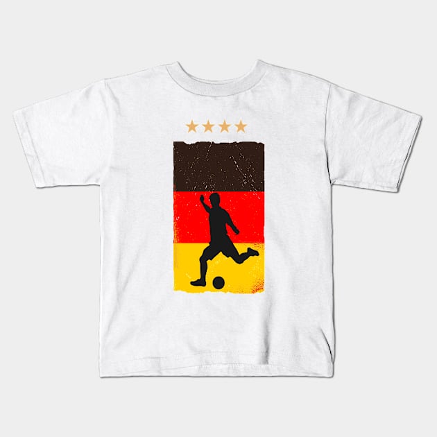 Germany Soccer Football Fan Shirt German Flag Kids T-Shirt by Sal71